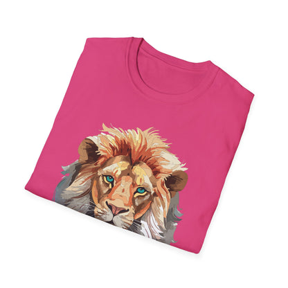 Floral Lion Shirt Unisex Tee Softstyle Gildan 64000 Comfort Fit