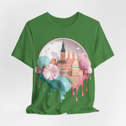 Natural Cotton Tee Shirt - Beautiful Places Collection - Prague Printify
