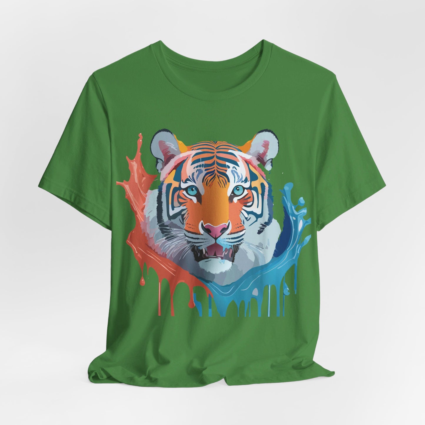 Natural Cotton Tee Shirt with Tiger