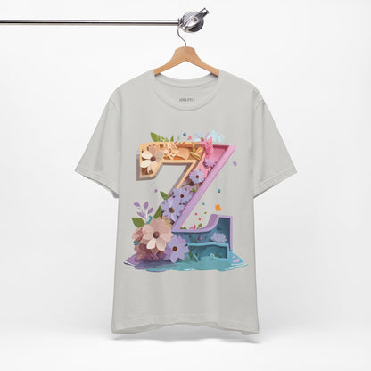 Natural Cotton Tee Shirt - Letters Collection - Z Printify