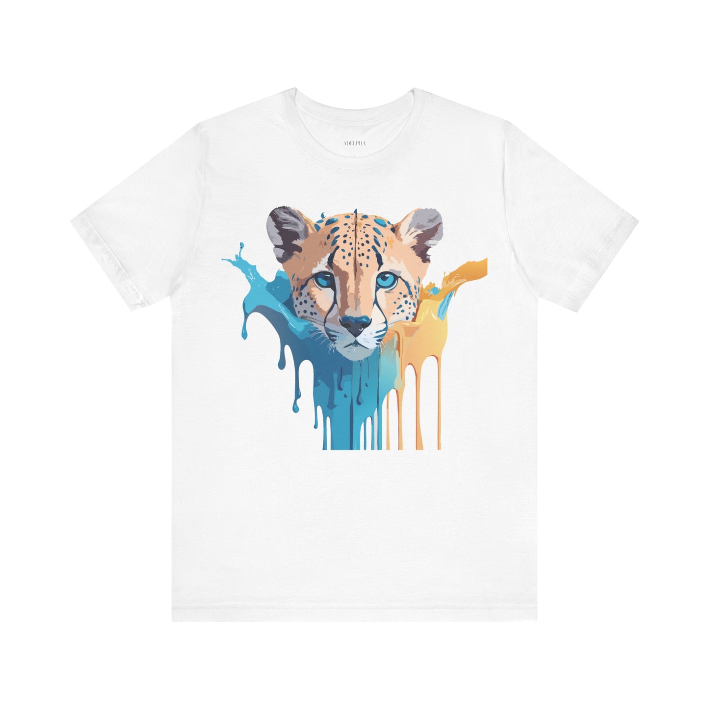 Natural Cotton Tee Shirt with Cheetah