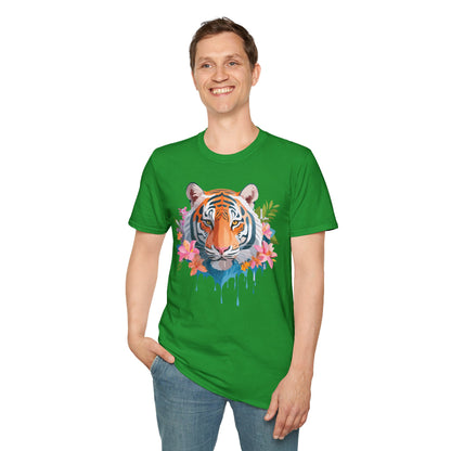 Tiger Shirt Unisex Animal Tee Gildan Softstyle 64000 Cotton Tee
