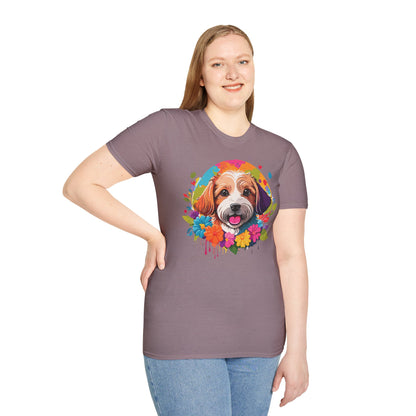 Unisex Dog Shirt Softstyle Cotton Tee Gildan 64000 Animal Tee