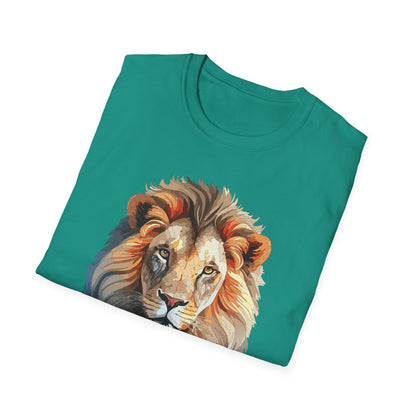 Gildan Softstyle Lion Print T Shirt Floral Tee For Unisex Everyday Comfort
