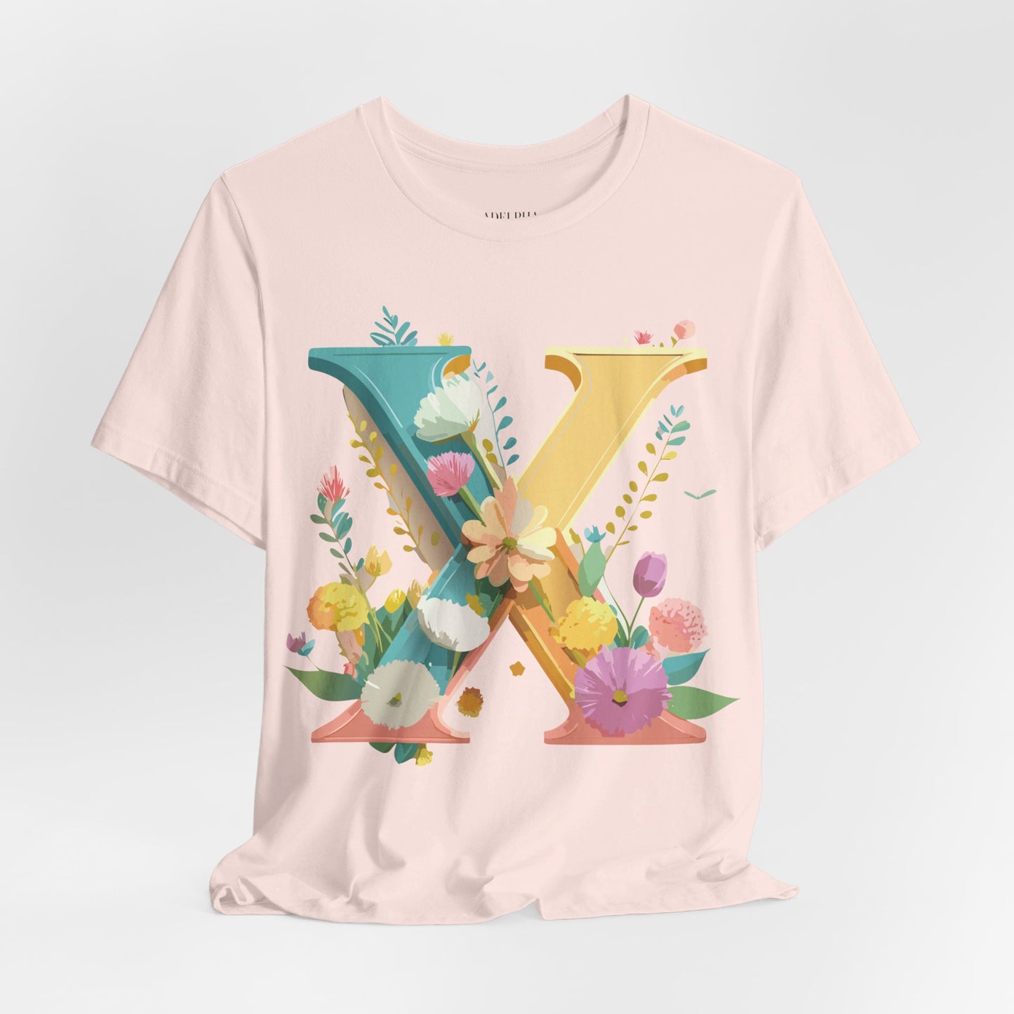 T-Shirt aus natürlicher Baumwolle – Letters Collection – X