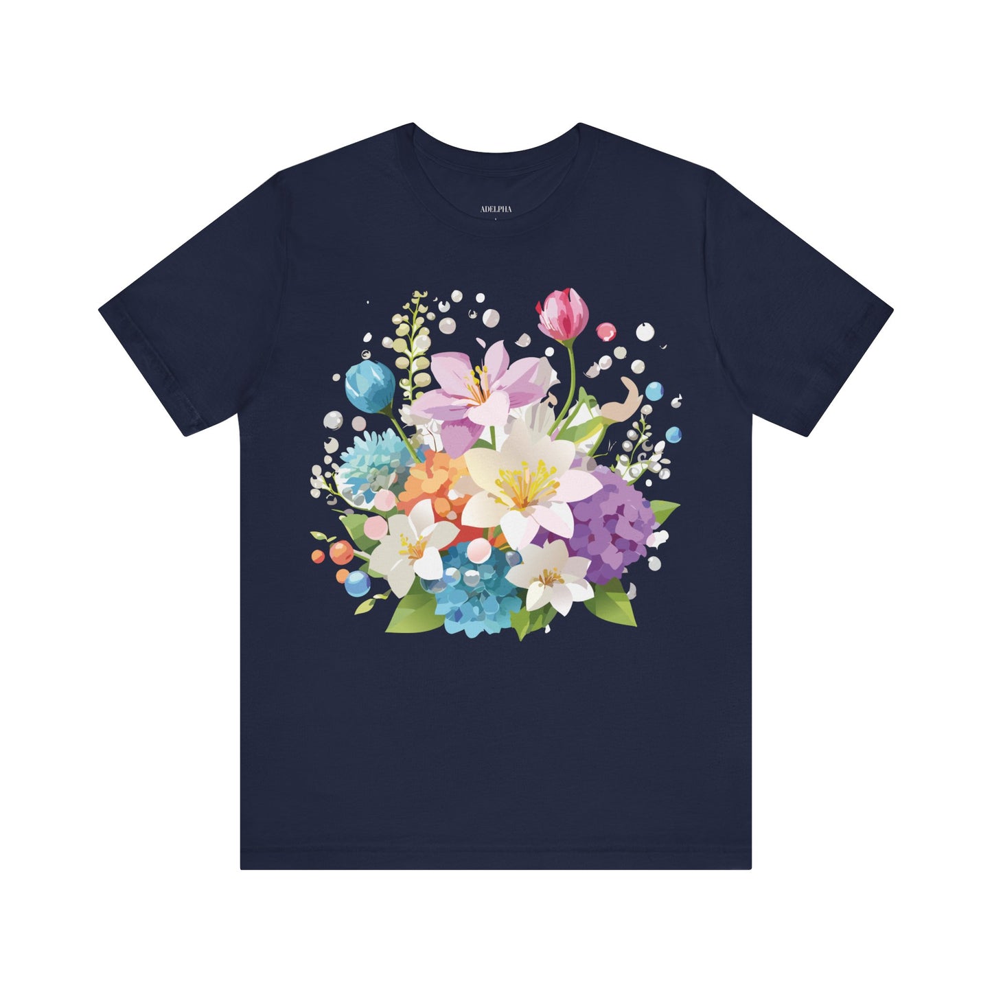 T-Shirt aus natürlicher Baumwolle mit Blumen