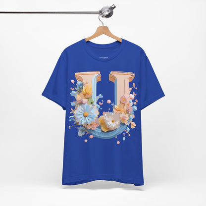 Natural Cotton Tee Shirt - Letters Collection - U Printify