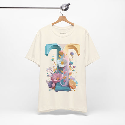 Natural Cotton Tee Shirt - Letters Collection - T Printify