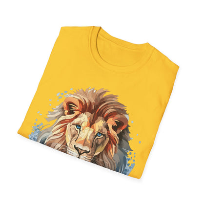 Unisex Lion Shirt Gildan Softstyle 64000 Tee 100 Percent Ring Spun Cotton