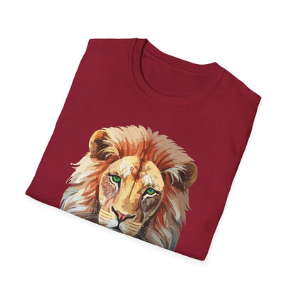 Gildan Softstyle Lion Shirt Unisex Floral Tee Animal Print Tee