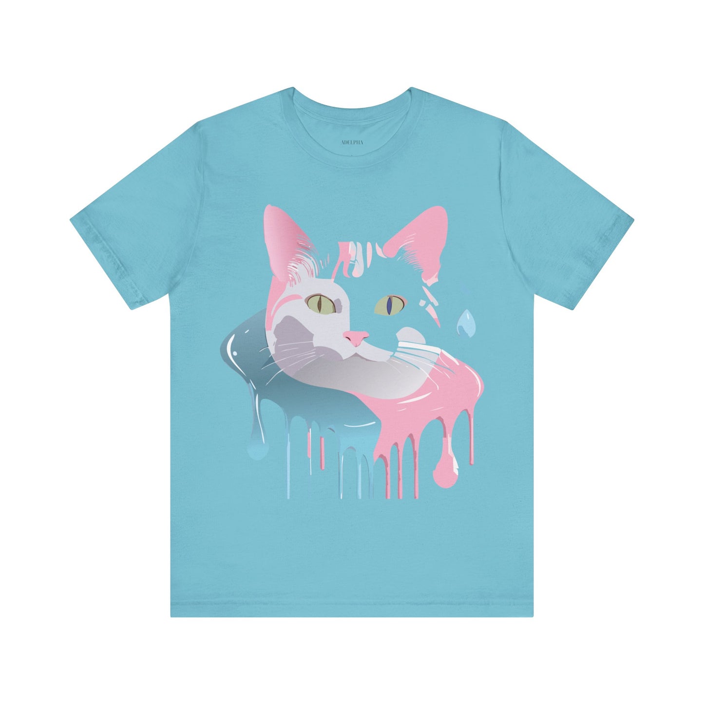 Natural Cotton Tee Shirt with Cat