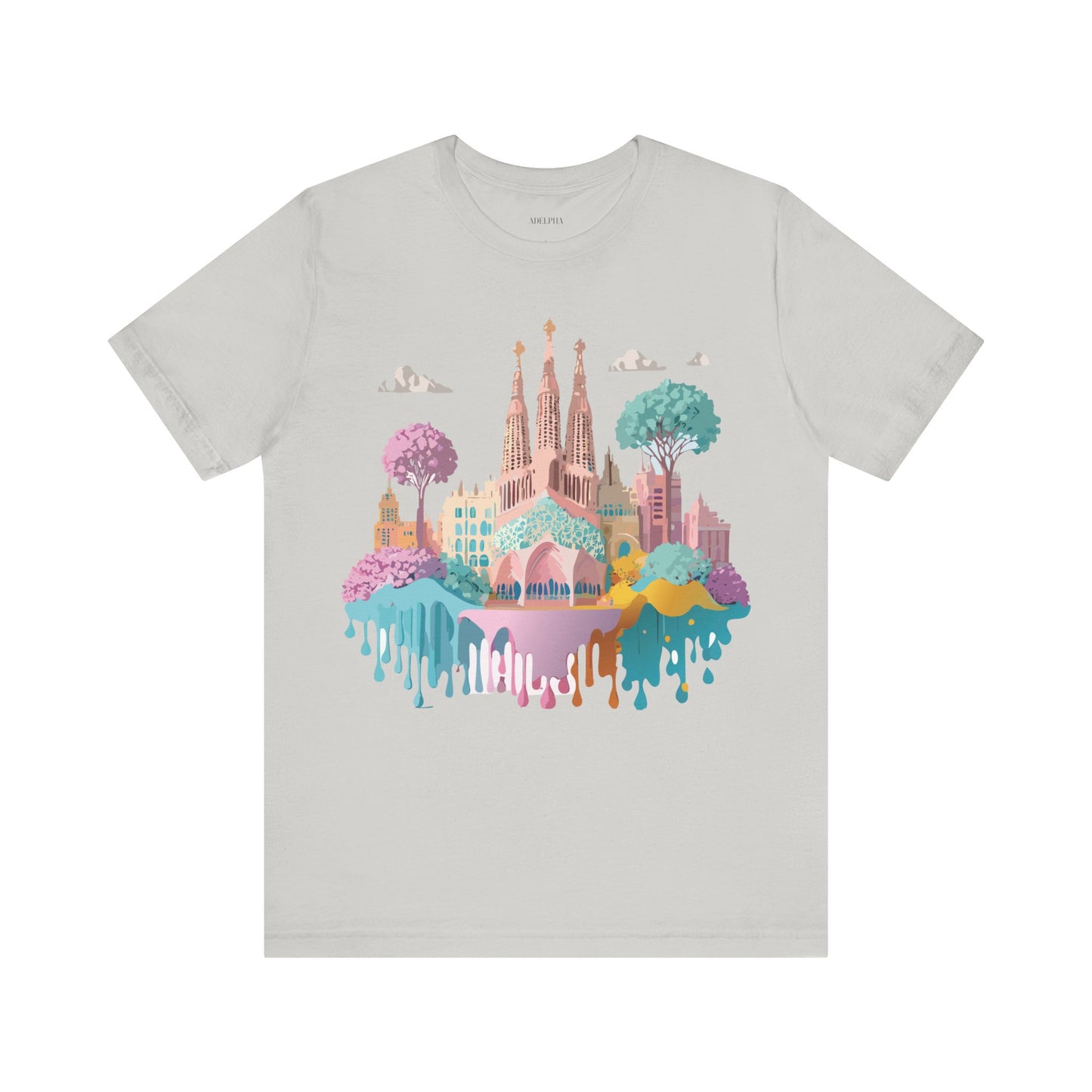 Natural Cotton Tee Shirt - Beautiful Places Collection - Barcelona