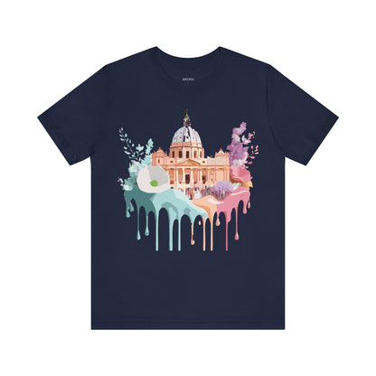 Natural Cotton Tee Shirt - Beautiful Places Collection - Rome Printify