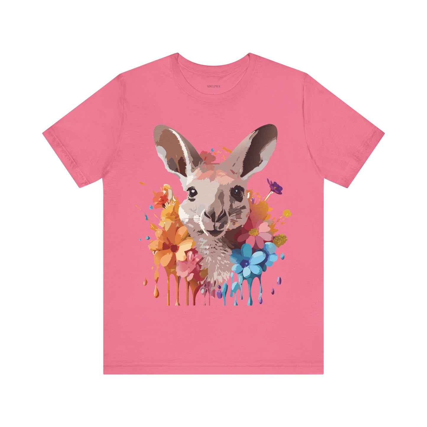 Natural Cotton Tee Shirt with Kangaroo