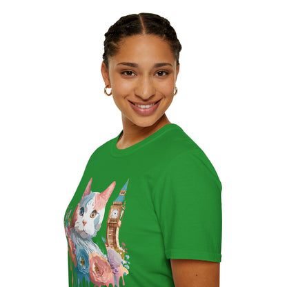 Cat Shirt Unisex Tee Softstyle 64000 Gildan Ring Spun Cotton