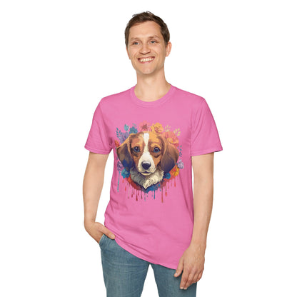 Unisex Dog Shirt Animal Print Tee Gildan Softstyle 64000 Cotton