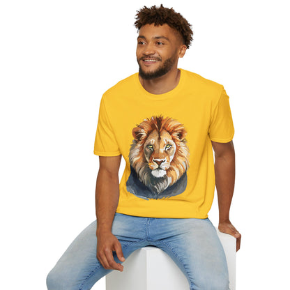 Lion Shirt Unisex Animal Tee Gildan Softstyle 64000 100 Percent Ring Spun Cotton