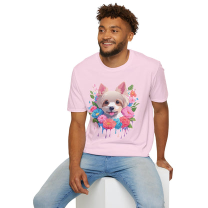 Unisex Gildan Softstyle Animal Print Dog Shirt Tee 100 Percent Cotton