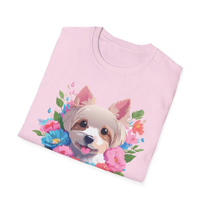 Unisex Gildan Softstyle Animal Print Dog Shirt Tee 100 Percent Cotton