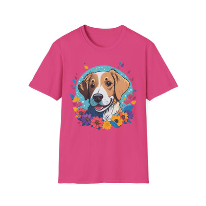 Unisex Dog Shirt Animal Print Tee Gildan Softstyle 64000 Cotton