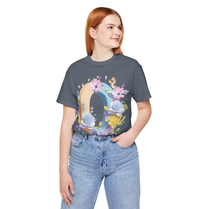 Natural Cotton Tee Shirt - Letters Collection - O Printify
