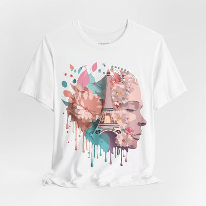 Natural Cotton Tee Shirt - Beautiful Places Collection - Paris Printify