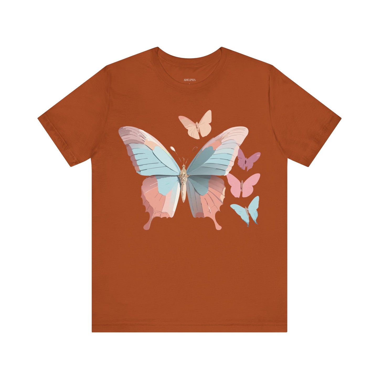 T-Shirt aus natürlicher Baumwolle mit Schmetterling