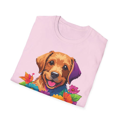 Unisex Dog Shirt With Animals Tee Softstyle Gildan 64000 Comfort Fit