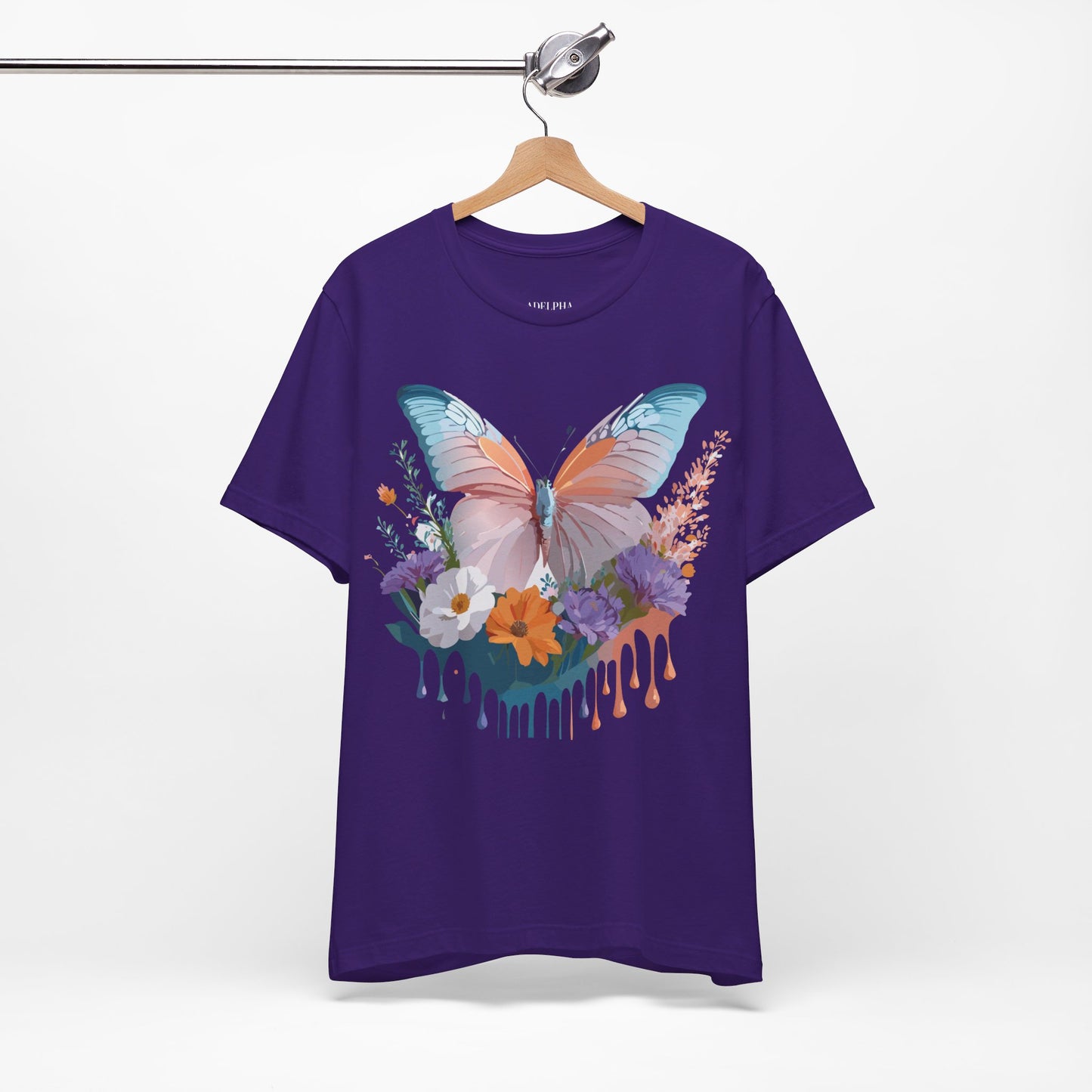 T-Shirt aus natürlicher Baumwolle mit Schmetterling