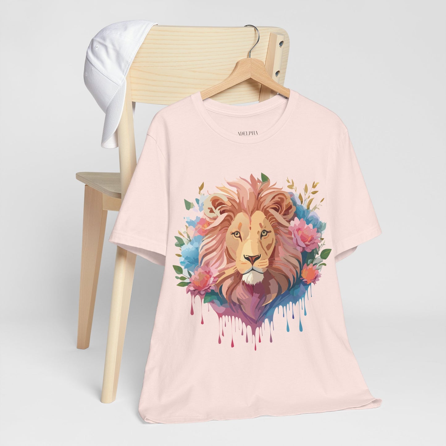 Natural Cotton Tee Shirt with Lion