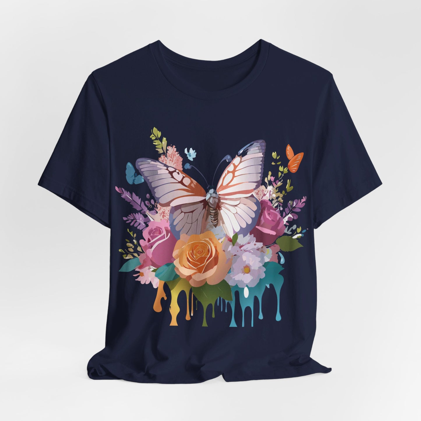 T-shirt en coton naturel avec papillon