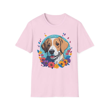 Unisex Dog Shirt Animal Print Tee Gildan Softstyle 64000 Cotton