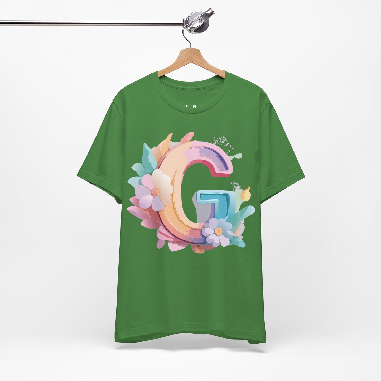 Natural Cotton Tee Shirt - Letters Collection - G