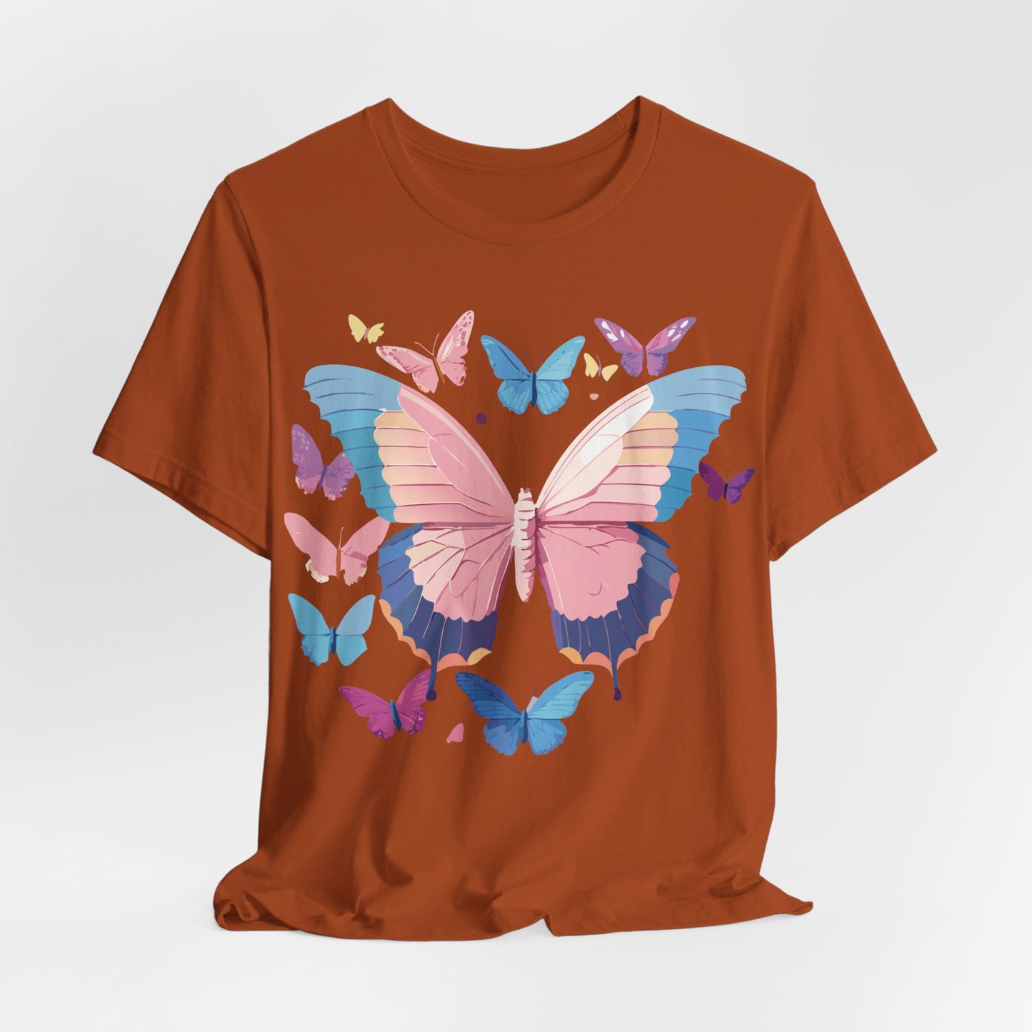 T-Shirt aus natürlicher Baumwolle mit Schmetterling