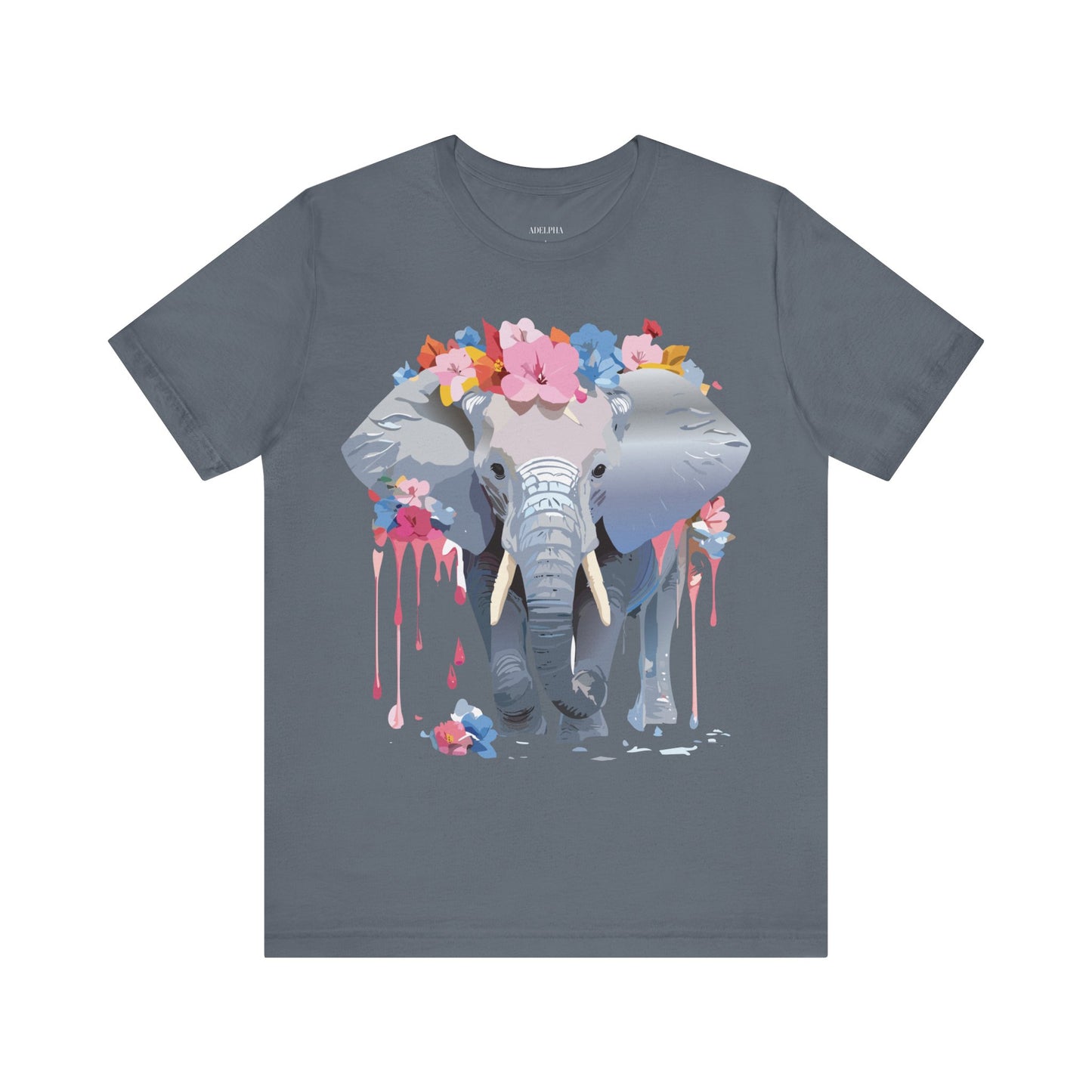 Natural Cotton Tee Shirt with Elephant