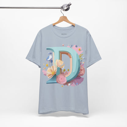 Natural Cotton Tee Shirt - Letters Collection - D Printify