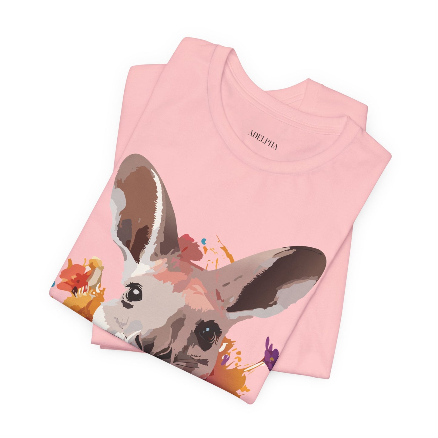 Natural Cotton Tee Shirt with Kangaroo