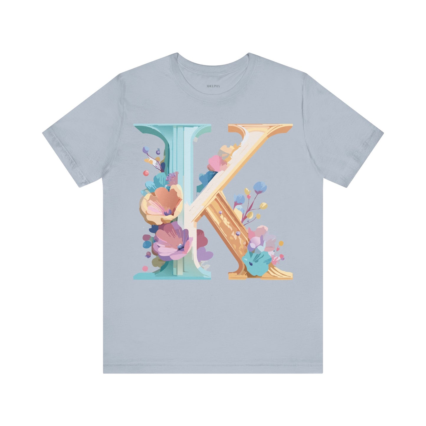 Natural Cotton Tee Shirt - Letters Collection - K