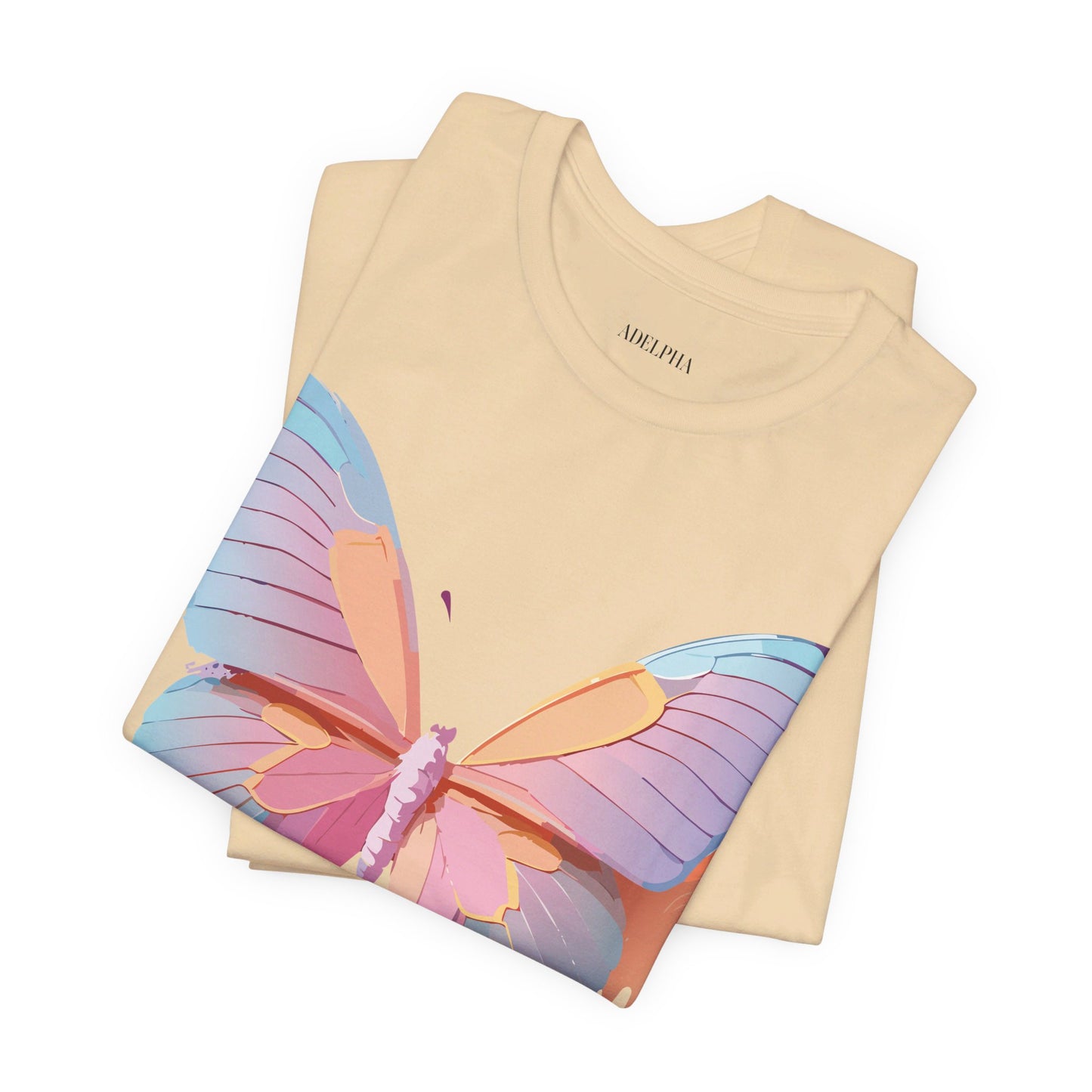 T-Shirt aus natürlicher Baumwolle mit Schmetterling