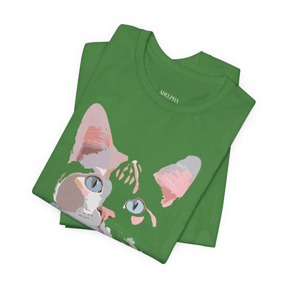 Natural Cotton Tee Shirt with Cat Printify