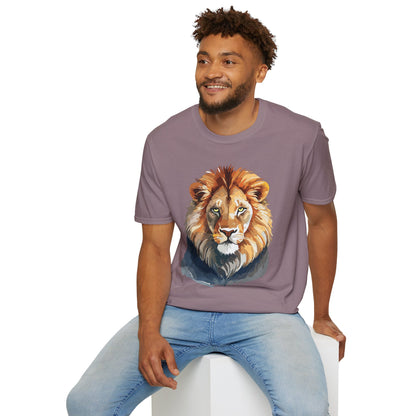 Lion Shirt Unisex Animal Tee Gildan Softstyle 64000 100 Percent Ring Spun Cotton