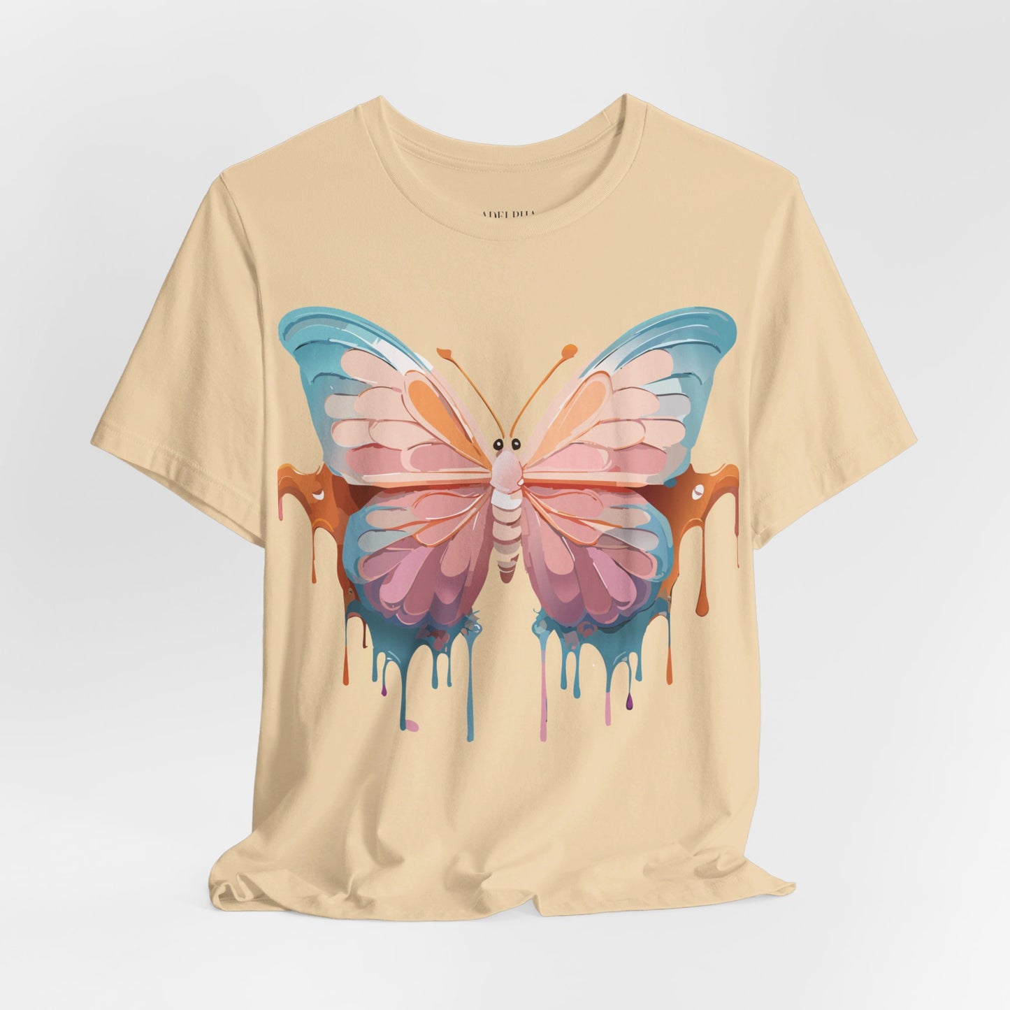 T-Shirt aus natürlicher Baumwolle mit Schmetterling