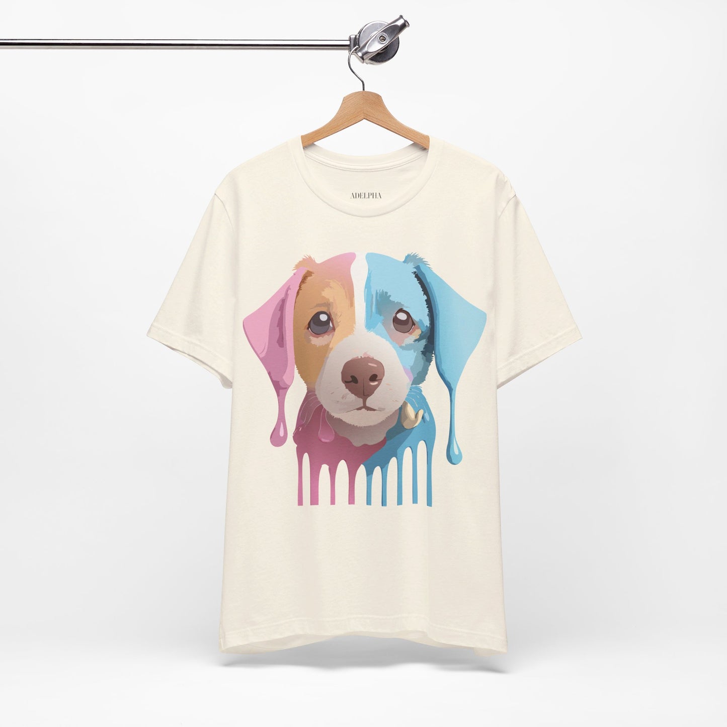 T-Shirt aus natürlicher Baumwolle mit Hund