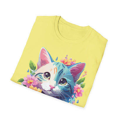 Cat Shirt Unisex Cat Lover Tee Premium Gildan Softstyle 64000 Lightweight