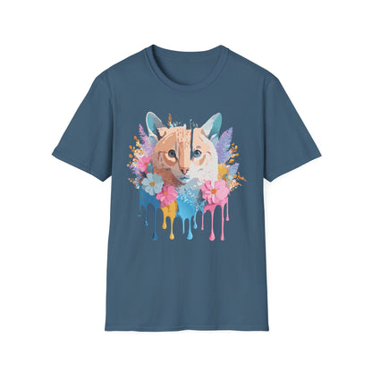 Unisex Cat Shirt Softstyle Tee 100 Percent Ring Spun Cotton Gildan 64000