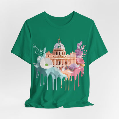 Natural Cotton Tee Shirt - Beautiful Places Collection - Rome Printify