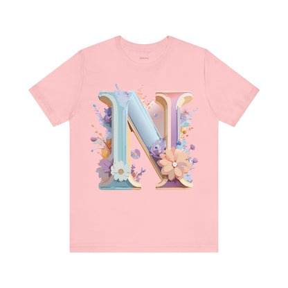 Natural Cotton Tee Shirt - Letters Collection - N Printify