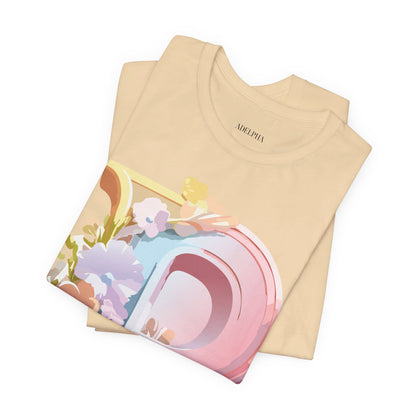 Natural Cotton Tee Shirt - Letters Collection - P Printify