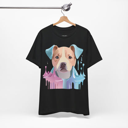 Natural Cotton Tee Shirt with Dog Printify