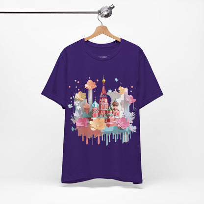 Natural Cotton Tee Shirt - Beautiful Places Collection - Moscow Printify